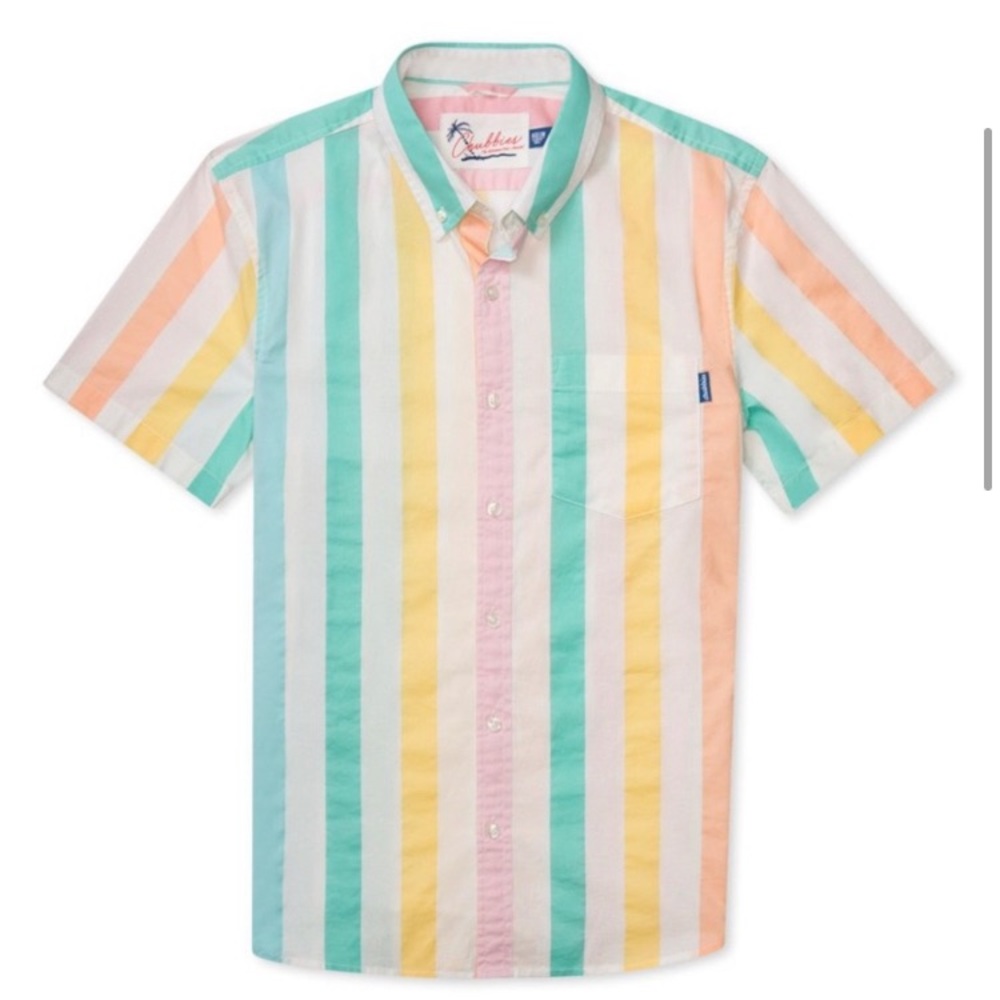 NWT Chubbies Men’s shirt - short sleeve button down - THE UTOPIA - pastel